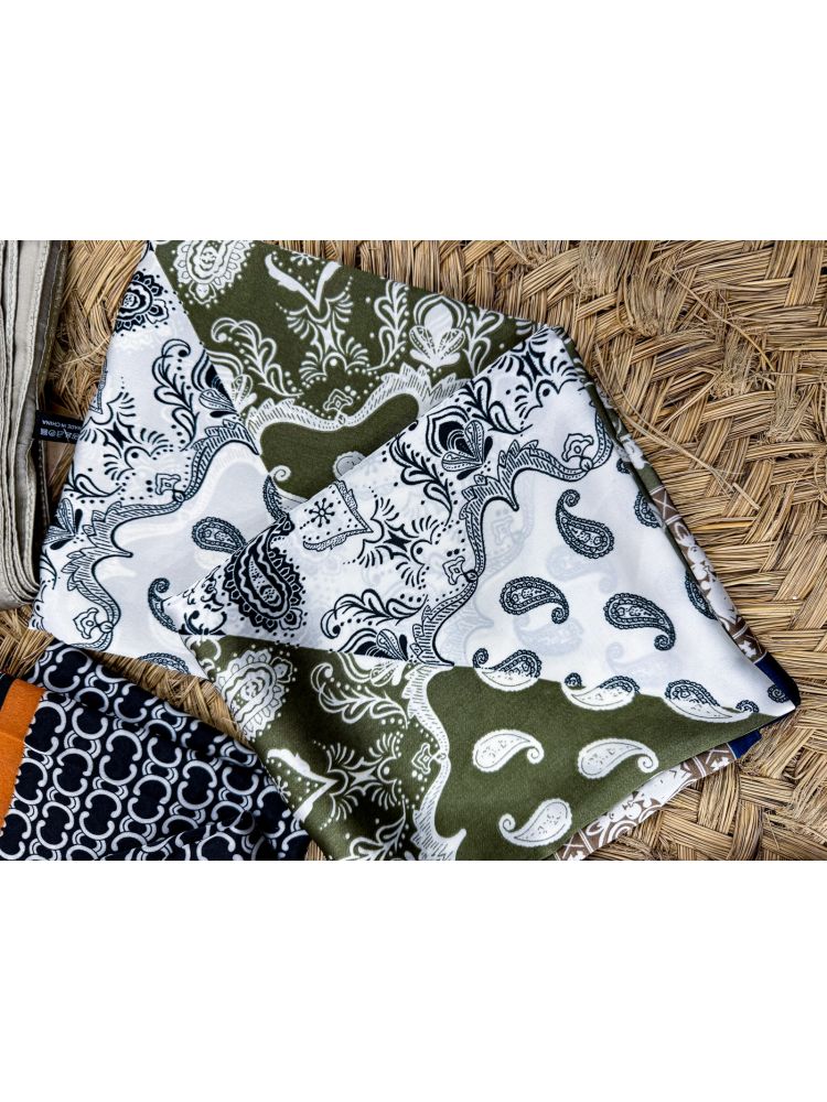 Pañuelo seda 80x80 cachemir tricolor...