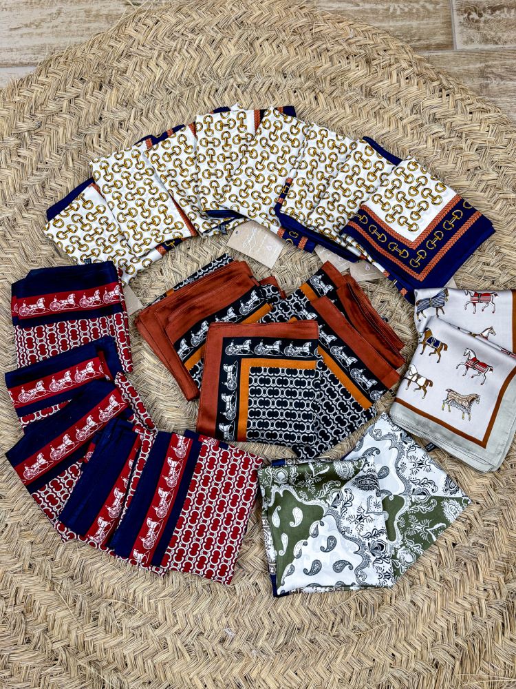 Pañuelo seda 80x80 cachemir tricolor...