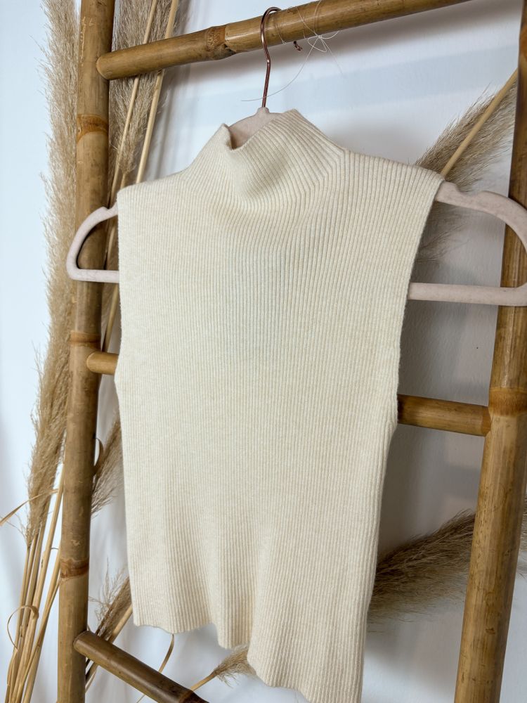 Top de punto canalé crudo Top de punto canalé crudo