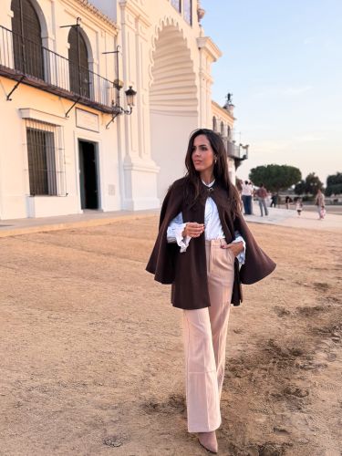 Capa maxi mangas marrón chocolate 2