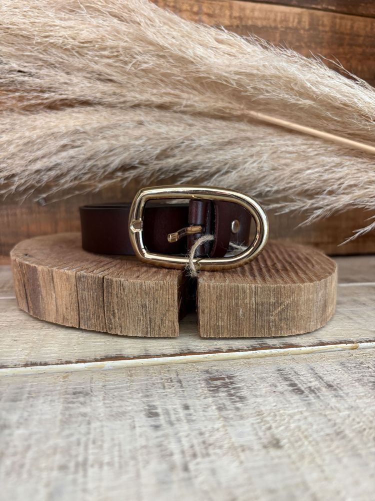 Cinturón estrecho chocolate