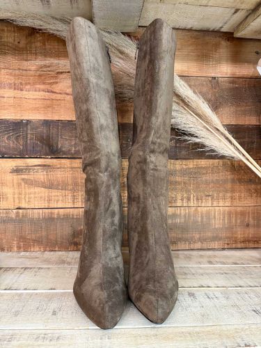 Bota alta marrón chocolate tacón ancho H8995H 2