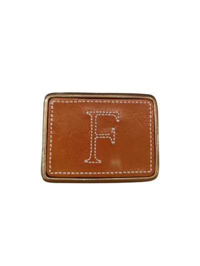 Hebilla inicial bordada F