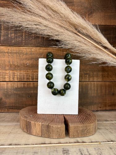 Collar bolas mármol vede militar