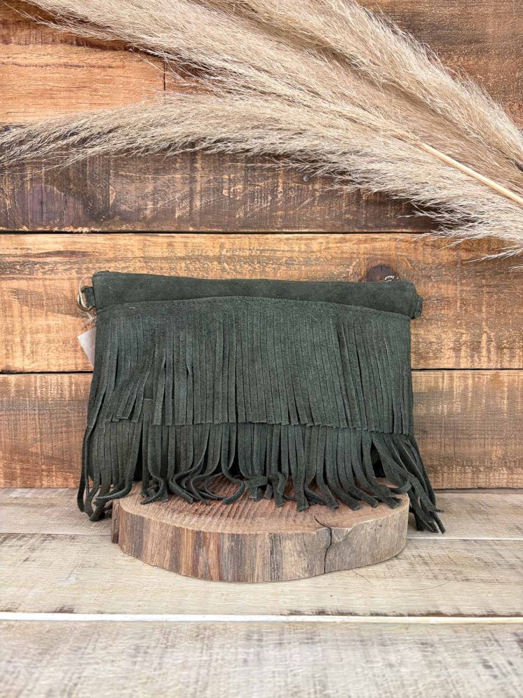 Bolso enflecado verde