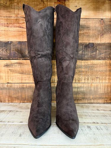 Botas marrón chocolate tacón fino