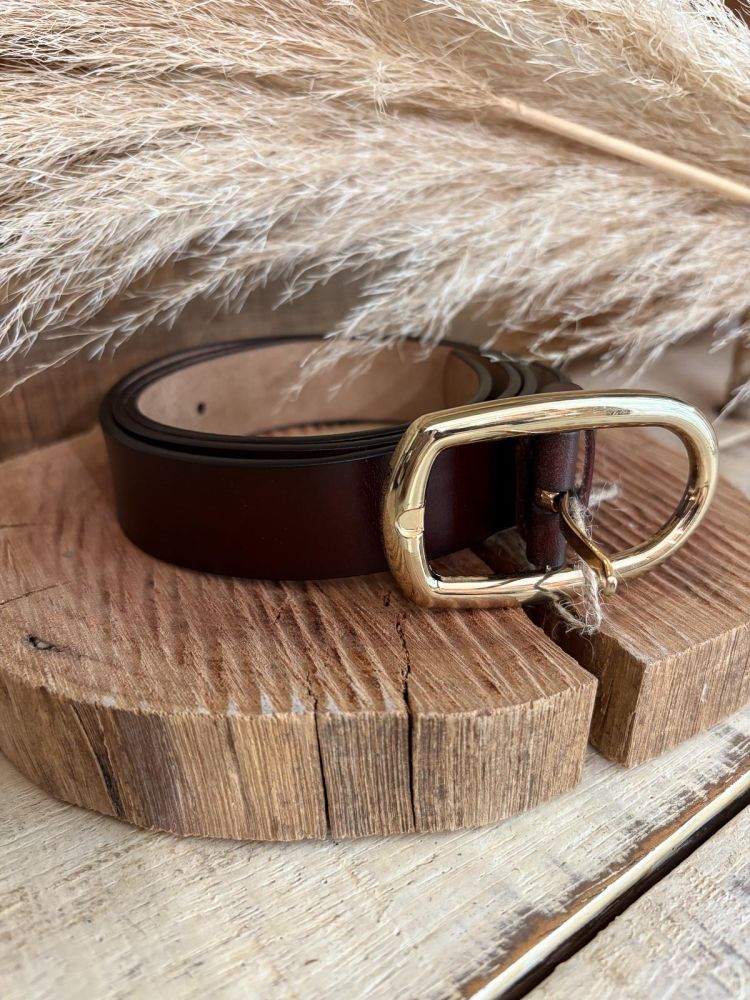 Cinturón estrecho chocolate