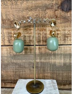 Pendiente gota de esmeralda