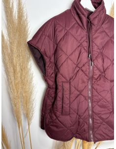 Chaleco acolchado sin mangas burdeos 2