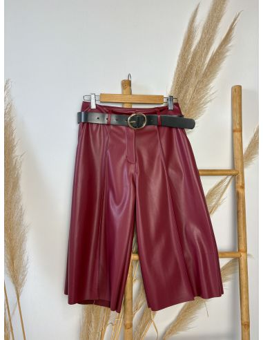 Bermuda polipiel burdeos