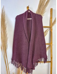 Capa lateral enflecado burdeos