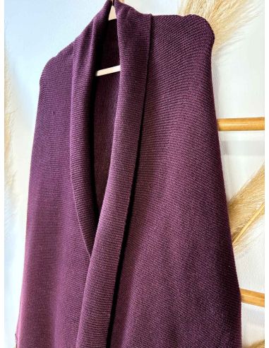 Capa lateral enflecado burdeos