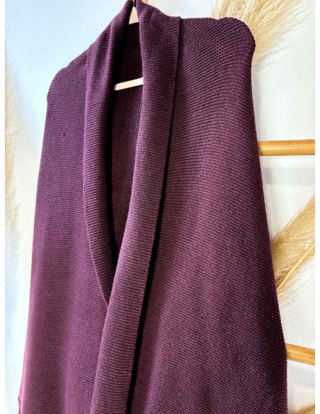 Capa lateral enflecado burdeos