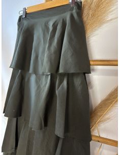 Falda de volantes verde 2