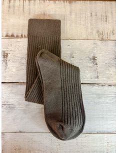 Calcetas de canalé marrón