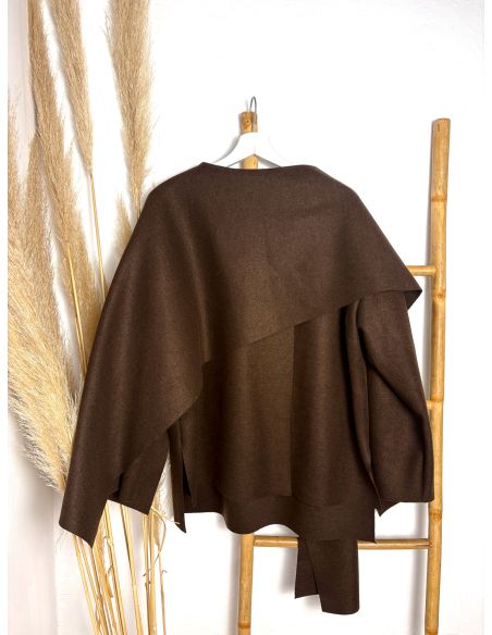 Capa de paño chocolate