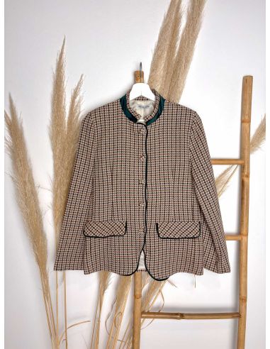 Chaqueta patita de gallo en tonos...