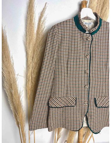 Chaqueta patita de gallo en tonos...