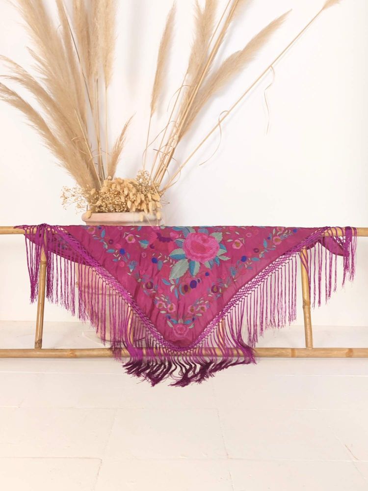 Mantón Amalia buganvilla