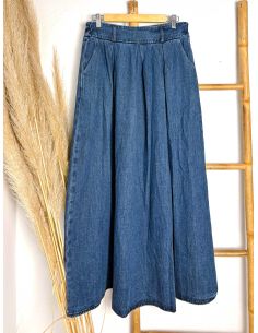 Falda vaquera de tablas