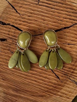 Pendiente Carlotta verde