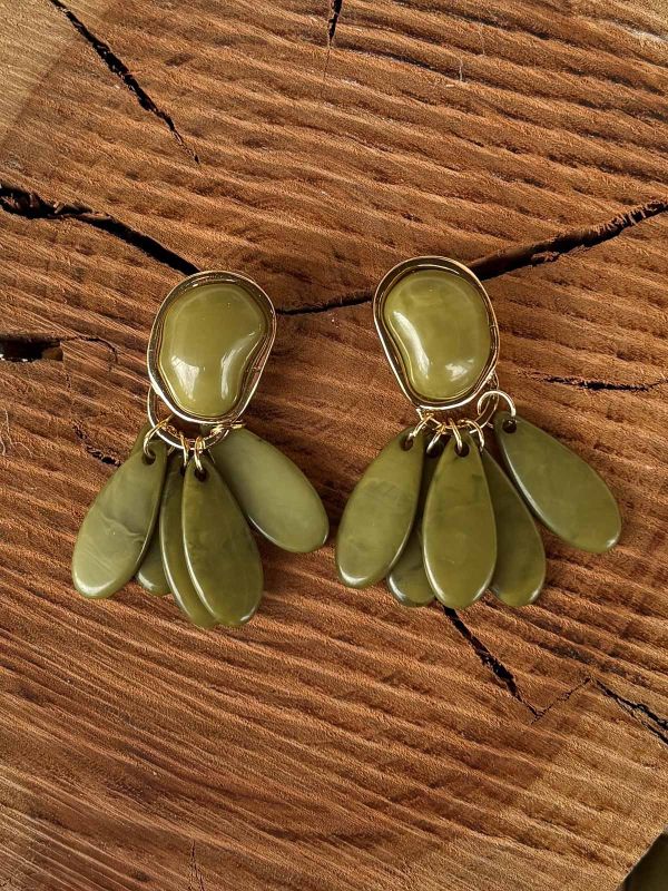 Pendiente Carlotta verde