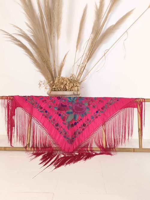 Mantón Amalia frambuesa