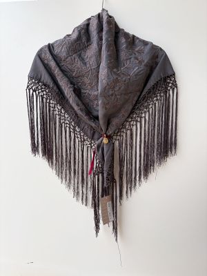 Mantón Jimena marrón chocolate