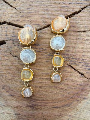 Pendiente Patricia tonos naranjas