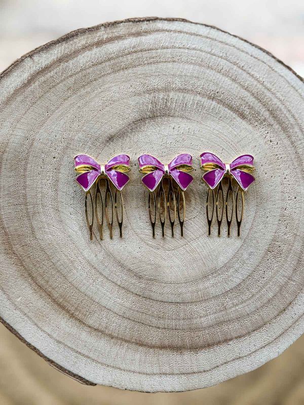 Peinecillo lazo morado