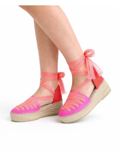 Espardeñas Aquila colección tul fuxia STAR LOVE