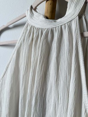 Blusa cruda asimétrica tejido crinkle 2
