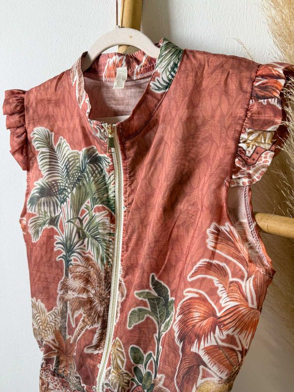 Bomber sin mangas teja estampado...