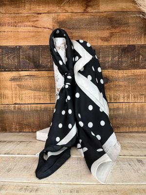 Pañuelo lunares negro