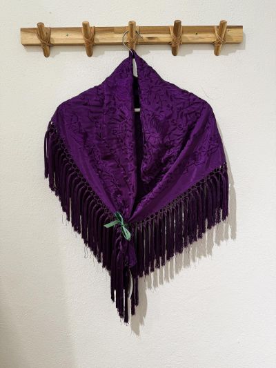 Mantón seda Ángela morado