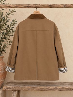 Parka marrón, cuello y solapa de pana marrón puños de... 2