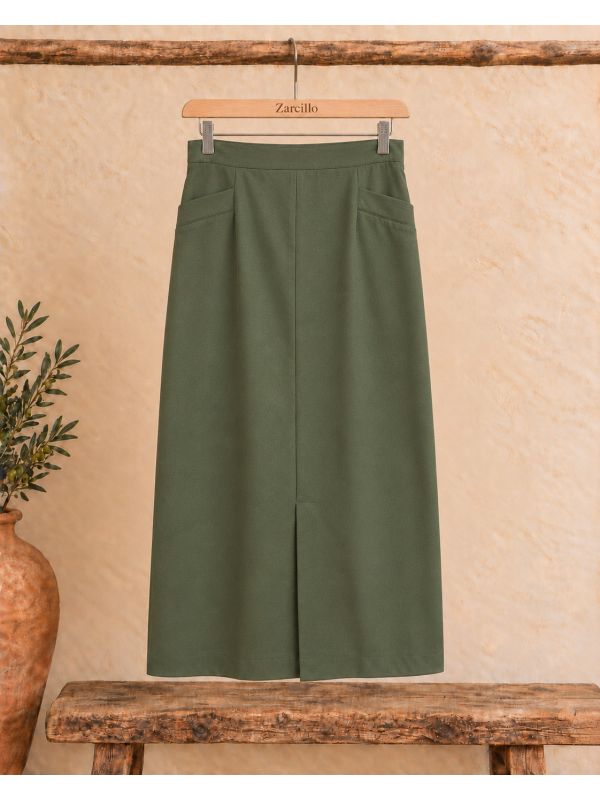 Falda vintage verde