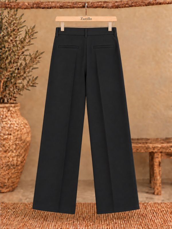 Pantalón palazzo pinza color negro