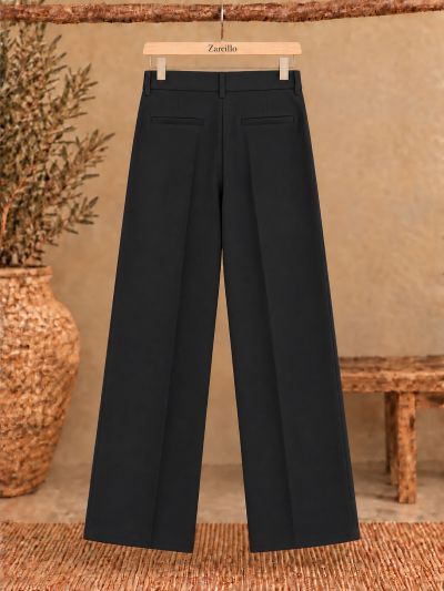 Pantalón palazzo pinza color negro