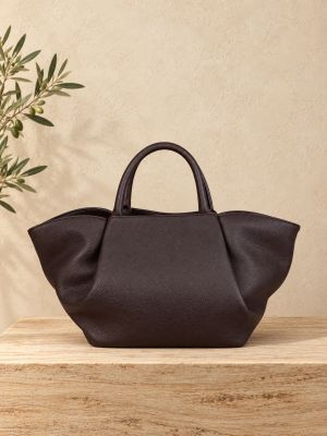 Bolso piel marron chocolate. 2