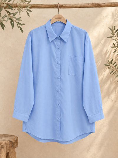 Camisa oversize azul