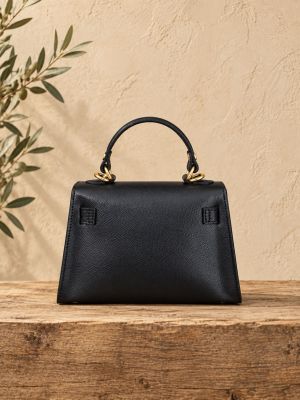 Bolso piel basico negro.