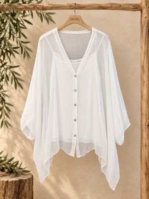 Blusa de seda blanca con top 2