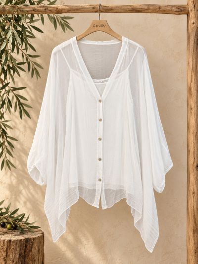 Blusa de seda blanca con top