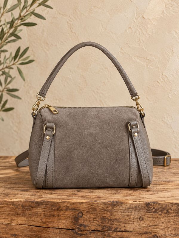 Bolso de piel combinado piel de ante...