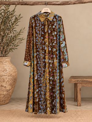 Camisola estampado terciopelo tonos marròn. 2