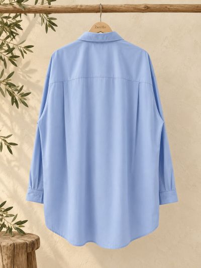 Camisa oversize azul