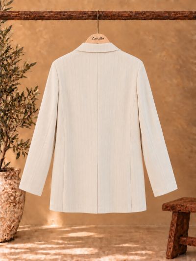 Blazer lino con grabados