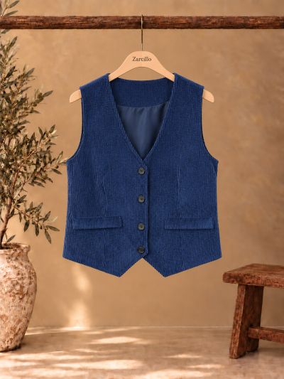 Chalequillo pana azul