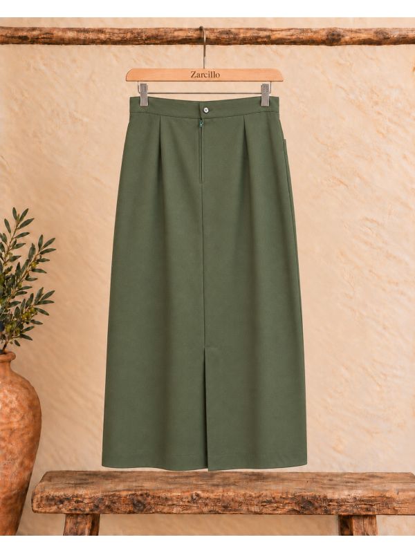 Falda vintage verde